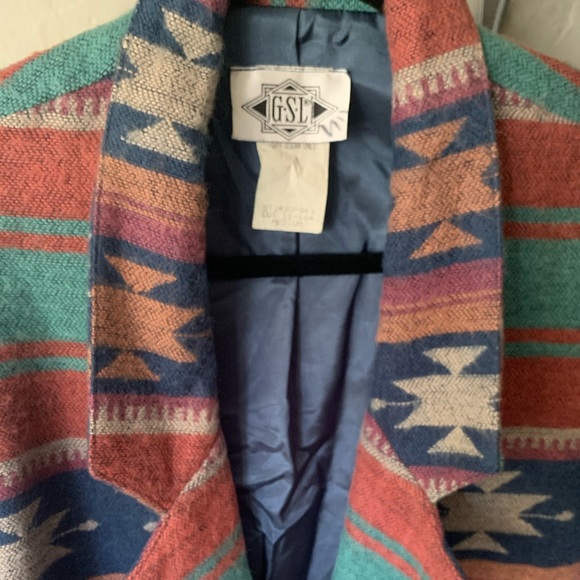 Vintage Navajo Print Blazer - Picture 3 of 5